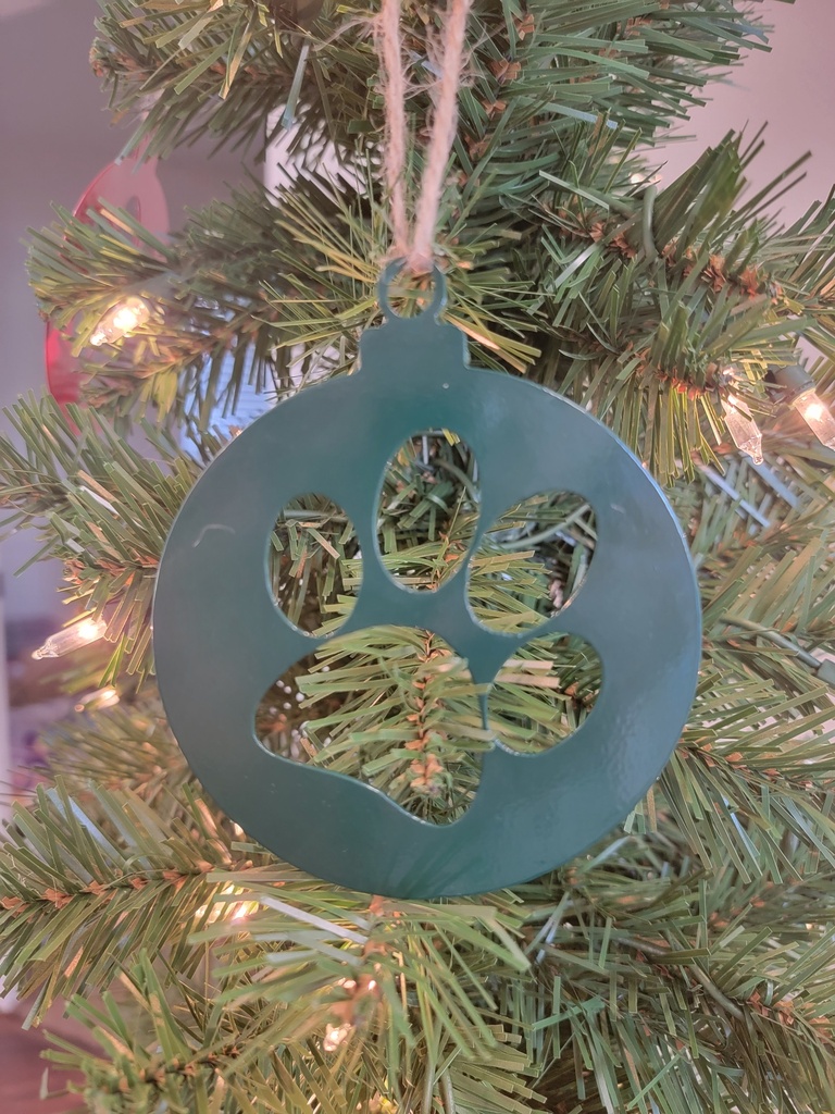 Dog Paw Christmas Ornament